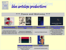 Tablet Screenshot of blueantelopeproductions.com